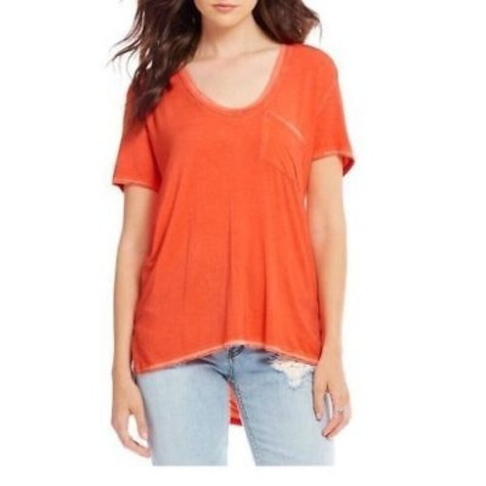 Free People We The Free Rising Sun Tee Orange Small